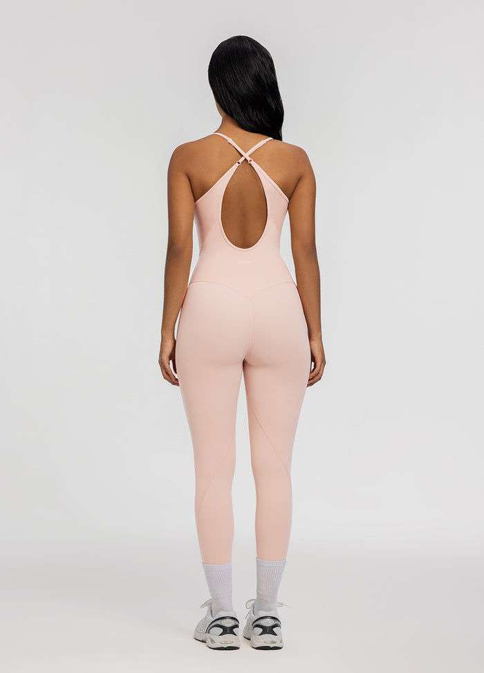 Criss-cross backless jumpsuit
