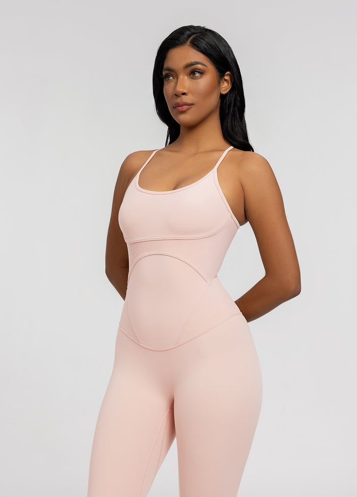 Criss-cross backless jumpsuit