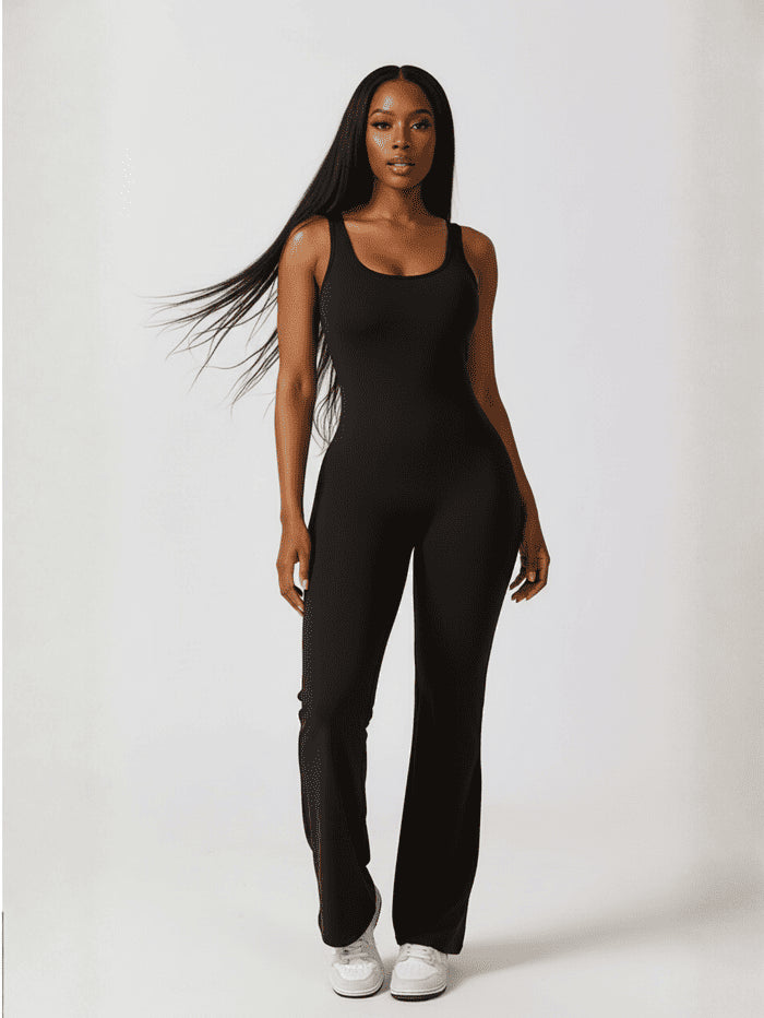 Backless Flare Jumpsuit