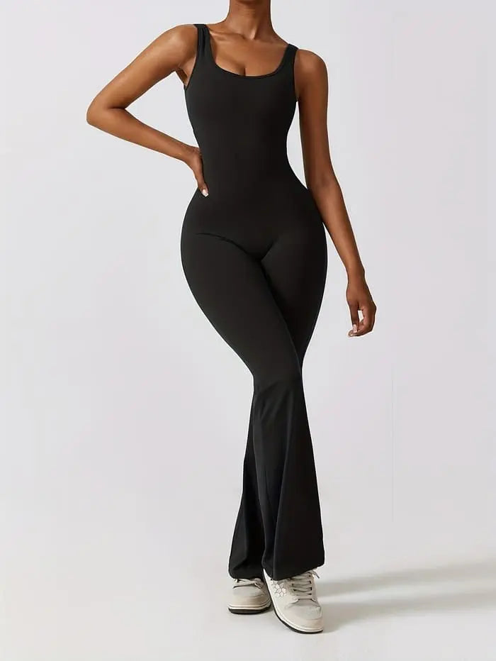 Backless Flare Jumpsuit