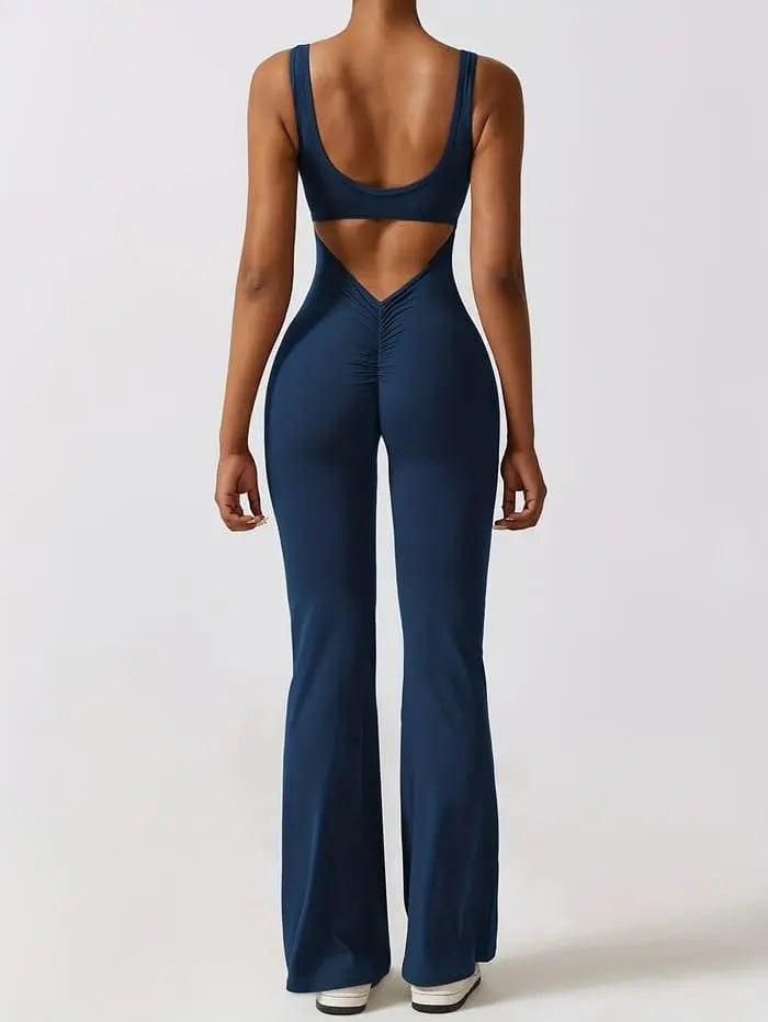 Backless Flare Jumpsuit