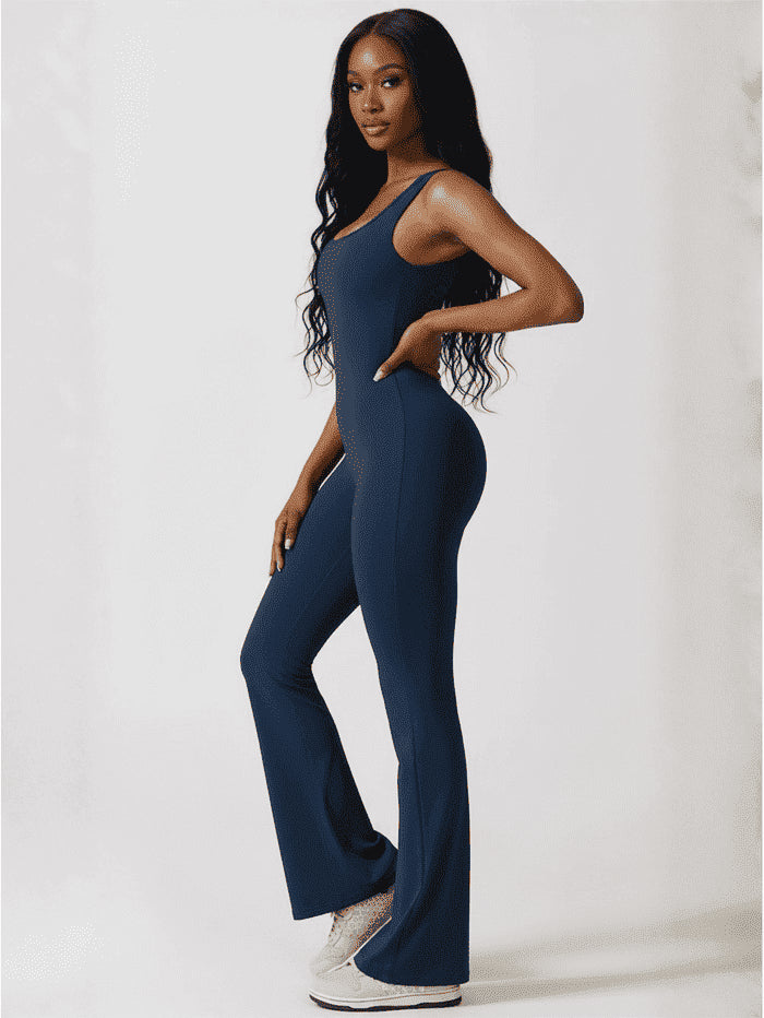 Backless Flare Jumpsuit