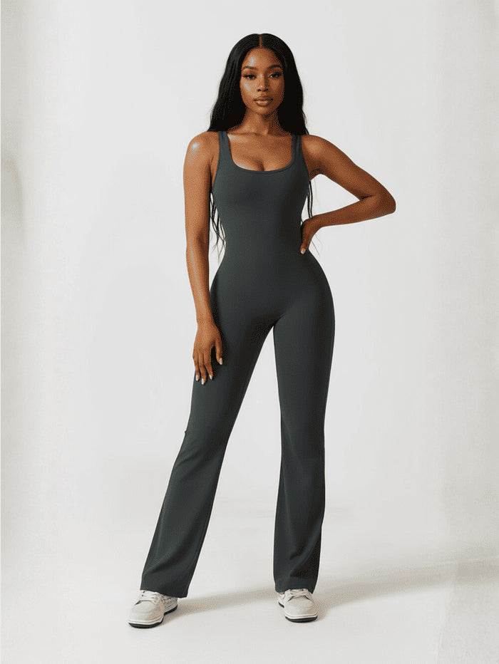 Backless Flare Jumpsuit
