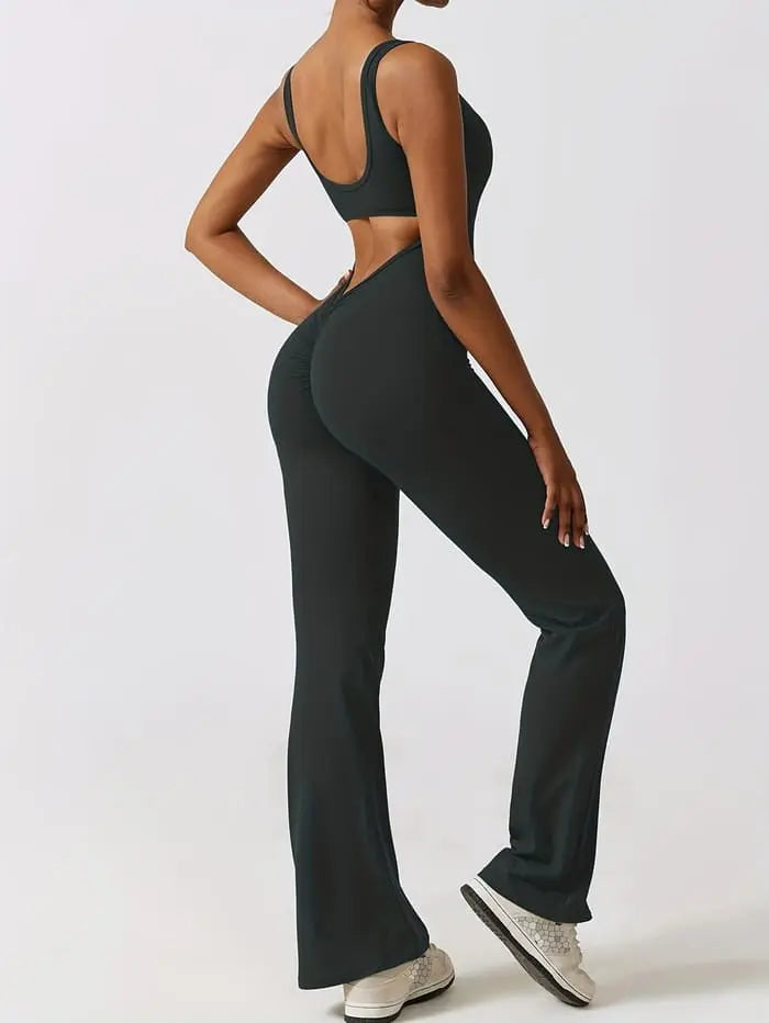 Backless Flare Jumpsuit