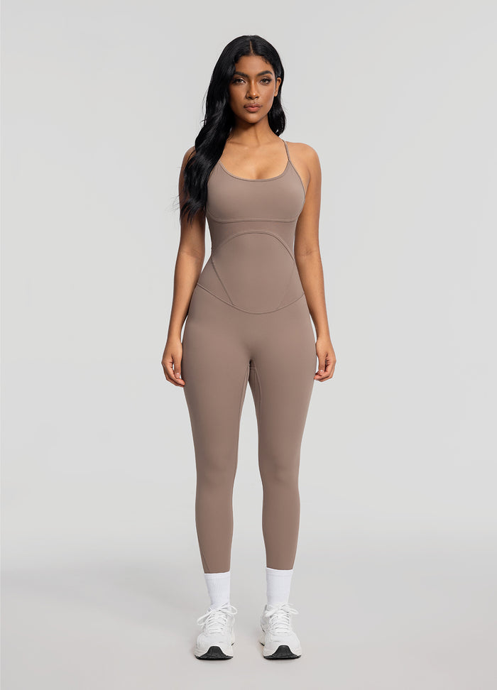 Criss-cross backless jumpsuit