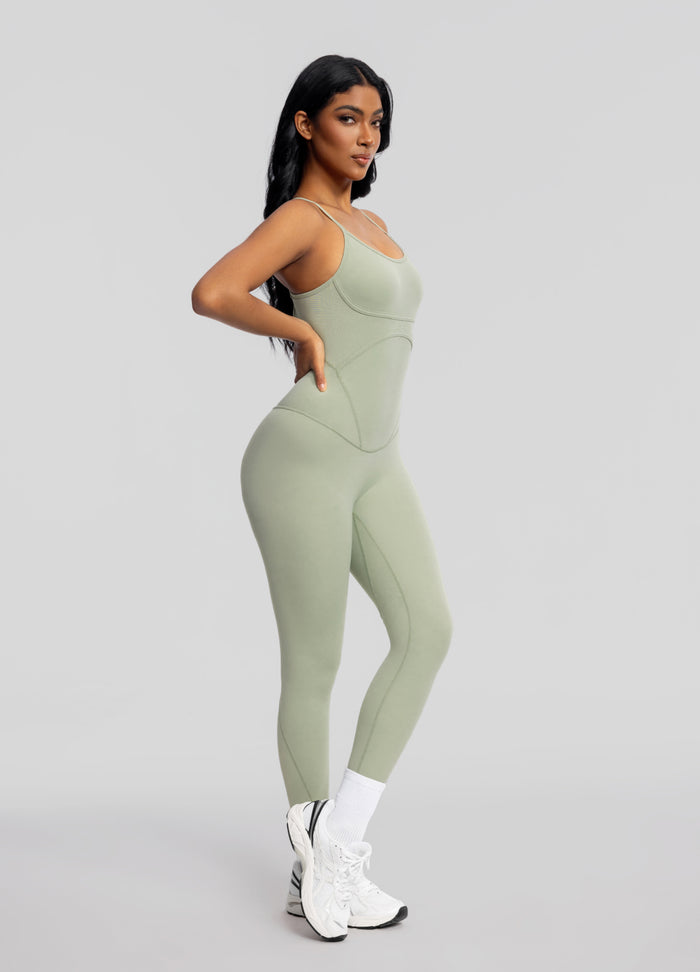 Criss-cross backless jumpsuit