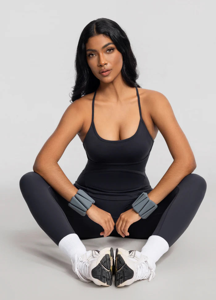 Criss-cross backless jumpsuit