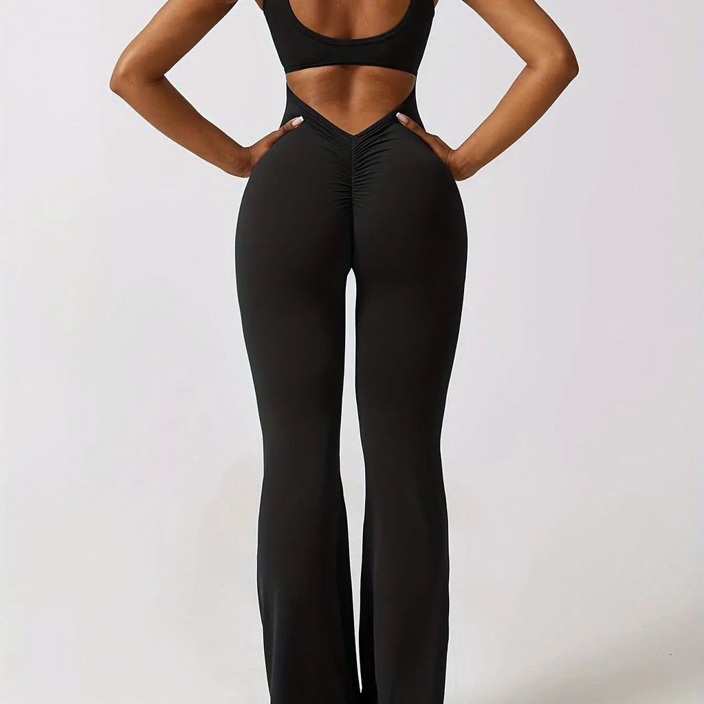 Backless Flare Jumpsuit