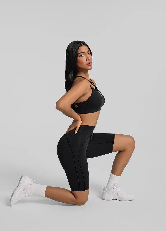 Naadloze yogabroek sport fitness hoge taille nauwsluitend heupliftend sneldrogende korte broek workout sportschool yogabroek voor dames